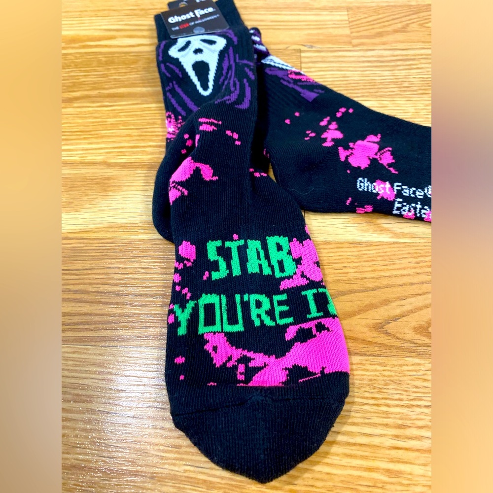 Stab your It! 👻 🔪 Gorpore GHOST FACE socks unisex - Picture 2 of 7